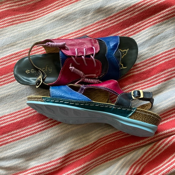 New Leather Socofy Sandals size 40 - Picture 2 of 5